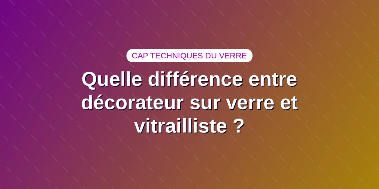 Quelle différence entre décorateur sur verre et vitrailliste ?