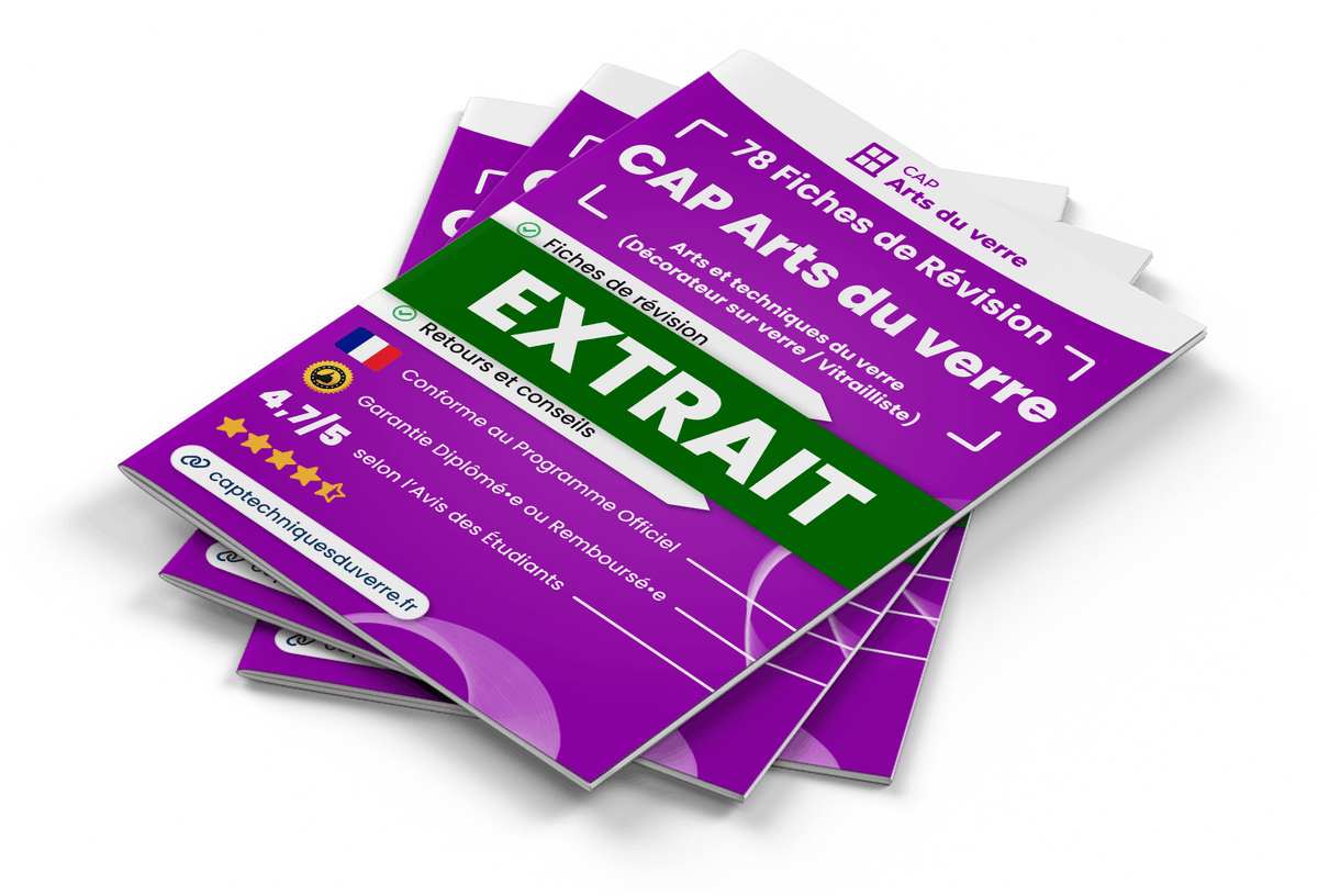Extrait Fiches Révision gratuites CAP Arts du verre